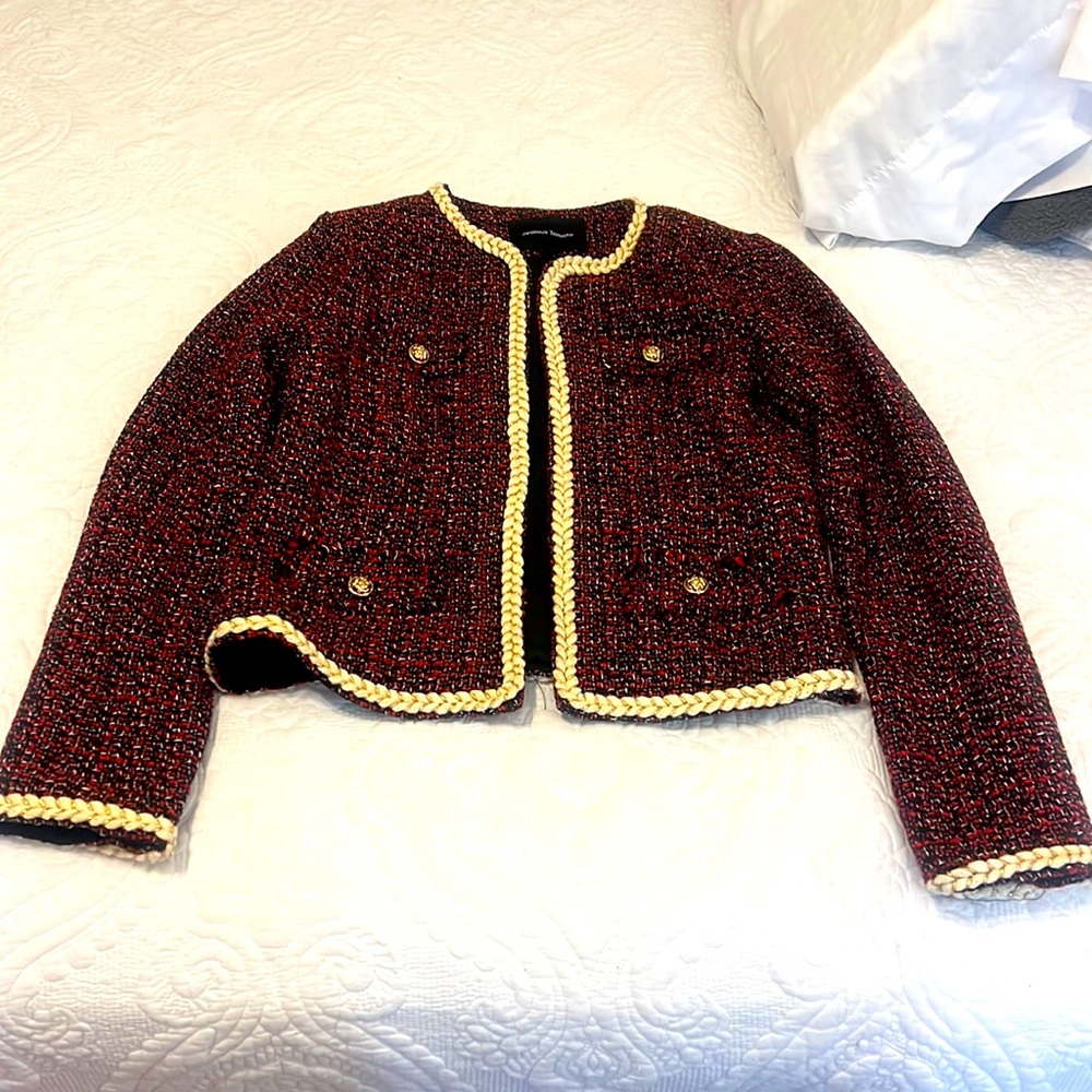 Double breasted open front jacket